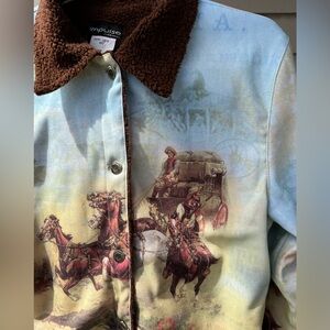 Vintage Impulse Western Faux Sherpa Jacket- Size S/M